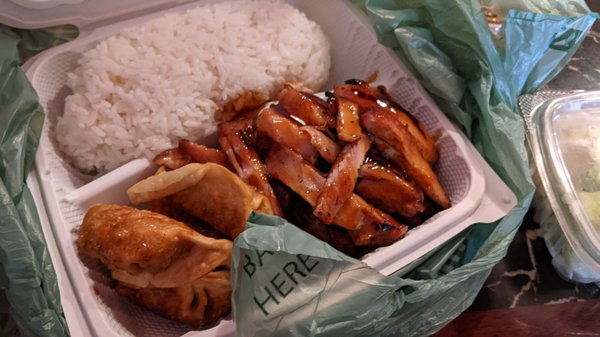 Photo of Nasai Teriyaki at UW - Seattle, WA, US. Chicken Teriyaki + Gyoza