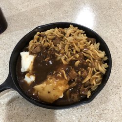Sunrise Cafe - Beef and noodles with mashed potatoes
