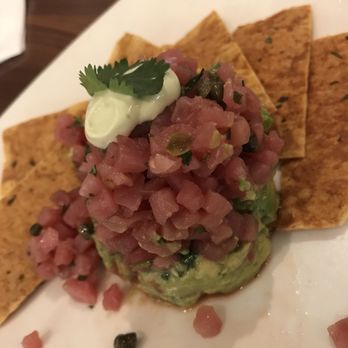 Tommy Bahama - Ahi poke Napoleon - Seafood Near Me - Plano, Texas Tommy Bahama - Ahi poke Napoleon - Seafood Near Me - Plano, Texas