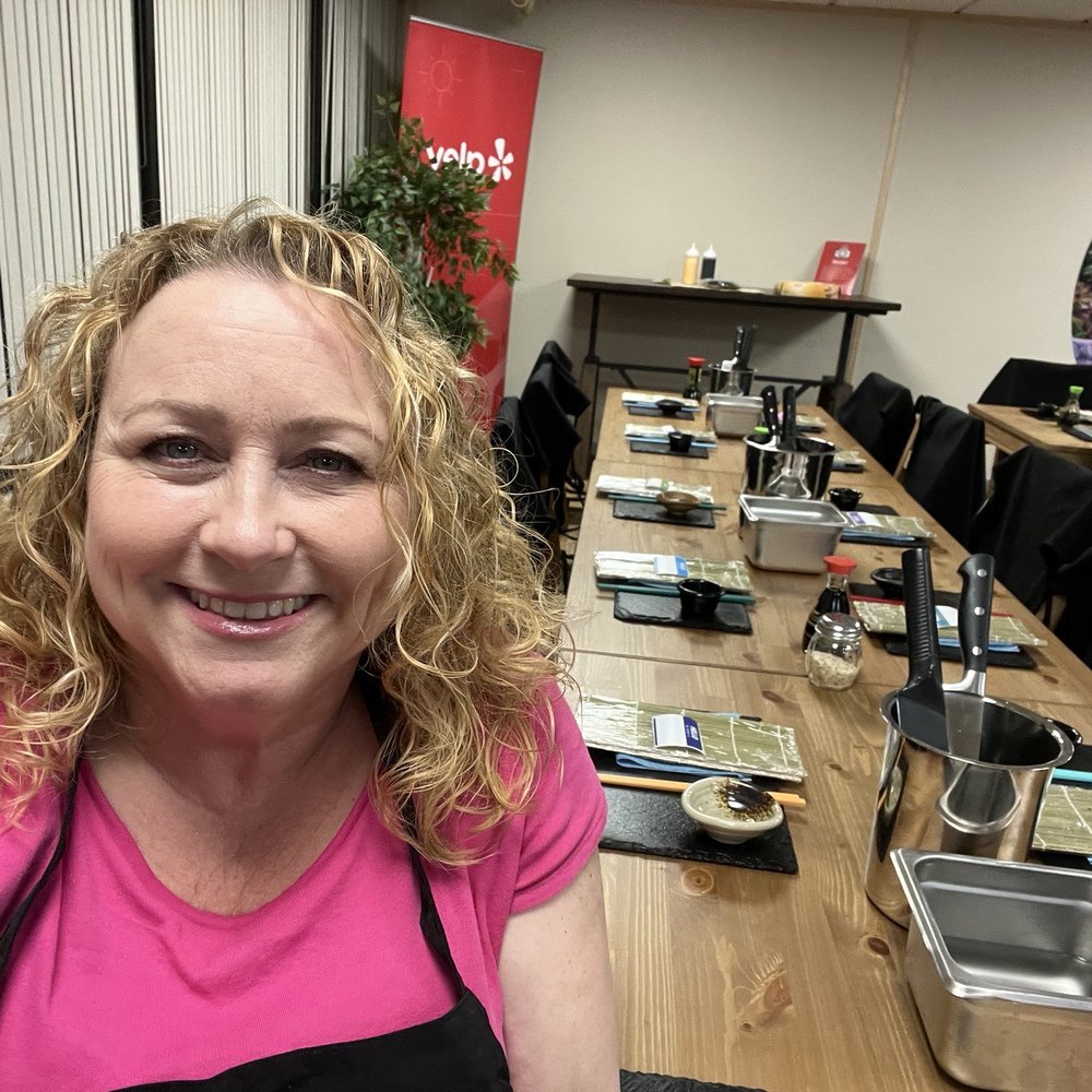 The Sushi Class - Ready for class to begin. I was early! - Cooking Classes Near Me - Southington, Connecticut