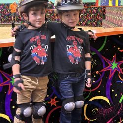 Skateworld - Enjoying our lessons at Skate World! Next is speed skating!