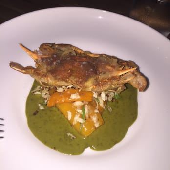 Redbird - Maryland soft shell crab $22 green curry, sweet peppers - New American Near Me - Los Angeles, California