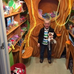 Saying "cheese" in the toy room :)