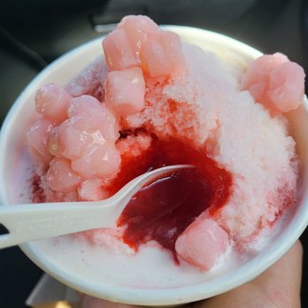 Tea Cafe - Hawaiian Strawberry Guava with mochi, pudding, and condensed milk - Coffee & Tea Near Me - Aiea, Hawaii Tea Cafe - Hawaiian Strawberry Guava with mochi, pudding, and condensed milk - Coffee & Tea Near Me - Aiea, Hawaii