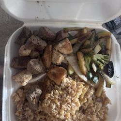 Steak and chicken