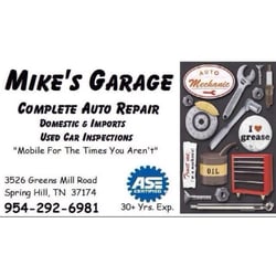 Mike's Garage - Mikes Business Card