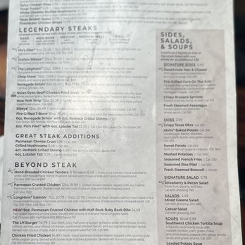 LongHorn Steakhouse - Menu - Steakhouses Near Me - San Antonio, Texas LongHorn Steakhouse - Menu - Steakhouses Near Me - San Antonio, Texas