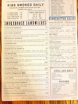 Menu photo 7 American Way Smokehouse Chandler, AZ