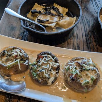 Truffle Bistro - Stuffed mushroom, and butternut squash raviolo - Italian Near Me - Orange, California Truffle Bistro - Stuffed mushroom, and butternut squash raviolo - Italian Near Me - Orange, California