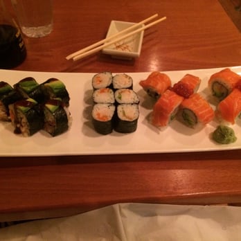Bai Sushi - Black Jack, White Tuna, and some salmon creation I really can't remember! Delicious, but a ton of food! - Sushi Bars Near Me - Astoria, New York Bai Sushi - Black Jack, White Tuna, and some salmon creation I really can't remember! Delicious, but a ton of food! - Sushi Bars Near Me - Astoria, New York