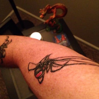 Lone Wolf Tattoo - Black Widow Spider number 2 - Tattoo Near Me - Hermitage, Tennessee
