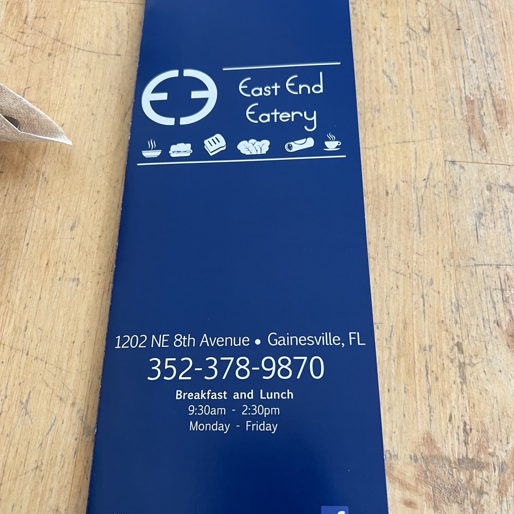 East End Eatery - Menu Cover - American Near Me - Gainesville, Florida East End Eatery - Menu Cover - American Near Me - Gainesville, Florida