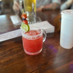 El Granero Mexican Reataurant - Strawberry margarita on the rocks