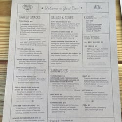 Menu front page