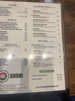 Menu photo 1 Mr. Sushi Lonsdale North Vancouver, BC