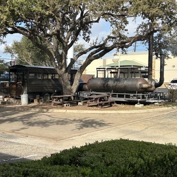Interstellar BBQ - The large smokers in the parking lot - Barbeque Near Me - Austin, Texas Interstellar BBQ - The large smokers in the parking lot - Barbeque Near Me - Austin, Texas