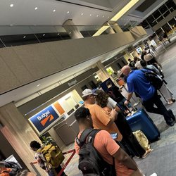 Hertz Rent A Car - The line at Hertz. This was after 30 minutes...