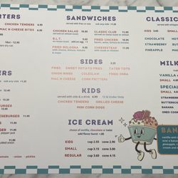 Twister's Shakes & Sundaes - Menu