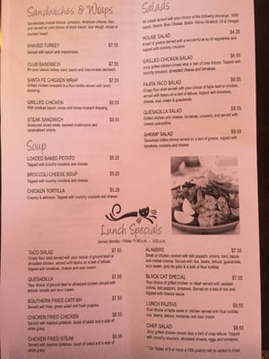 Menu photo 4 The Black Cat El Dorado, AR Menu photo 4 The Black Cat El Dorado, AR
