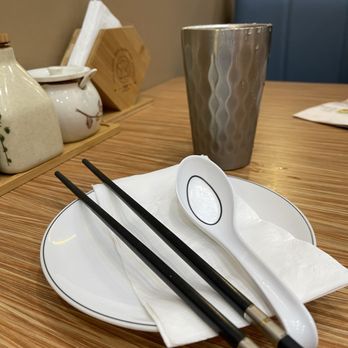 One More Bite Dumpling House - Utensils and water cups - Dim Sum Near Me - Wildomar, California One More Bite Dumpling House - Utensils and water cups - Dim Sum Near Me - Wildomar, California