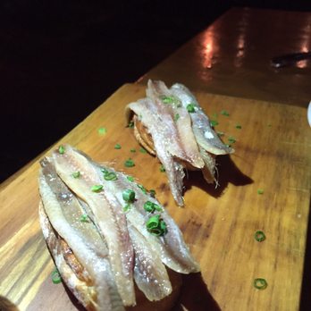 AlMar - Fresh anchovies on toast with butter! Salty, Briny and amazing. I could eat this everyday!' - Italian Near Me - Brooklyn, New York AlMar - Fresh anchovies on toast with butter! Salty, Briny and amazing. I could eat this everyday!' - Italian Near Me - Brooklyn, New York