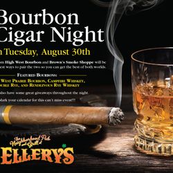 Brown's Smoke Shoppe - A genuine info speech on Cigars which blends with Bourbon whisky on Cigar night @ Ellerys...Come and sense the mixture of Bourbon Cigars