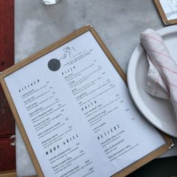 Dinner menu Dinner menu