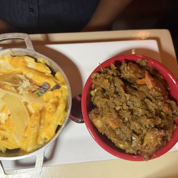 Djon Djon - Legumes D'Aubergines and Mac and cheese - Haitian Near Me - New York, New York Djon Djon - Legumes D'Aubergines and Mac and cheese - Haitian Near Me - New York, New York