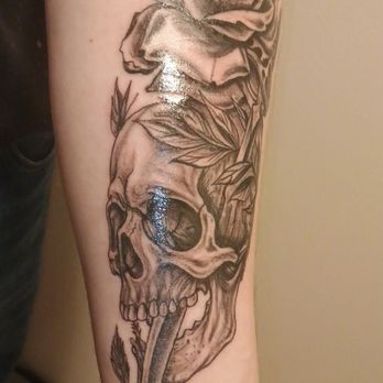 Rites of Passage - Skull/rose/dagger piece - Tattoo Near Me - Moline, Illinois Rites of Passage - Skull/rose/dagger piece - Tattoo Near Me - Moline, Illinois