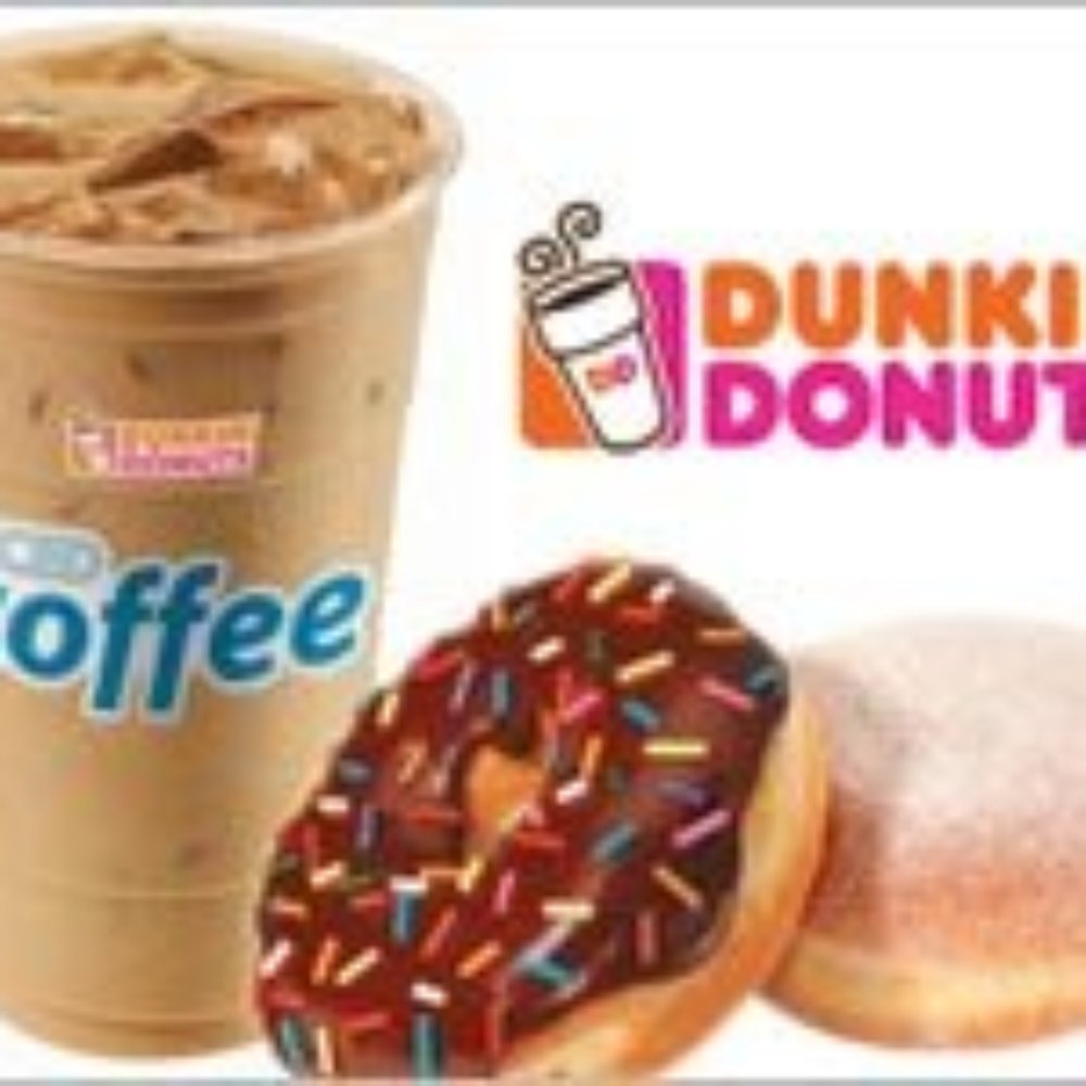  two donuts and a cup of coffee