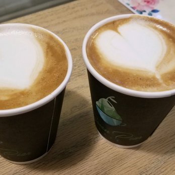 Green Pear Cafe - Green Pear Lattes with almond milk..yum! - Breakfast & Brunch Near Me - Hoboken, New Jersey
