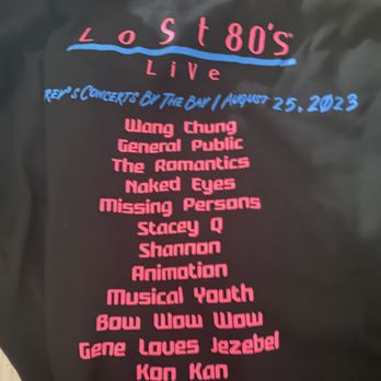 Humphreys Half Moon Inn - Lost 80s show shirt from the concert we saw here - San Diego, CA