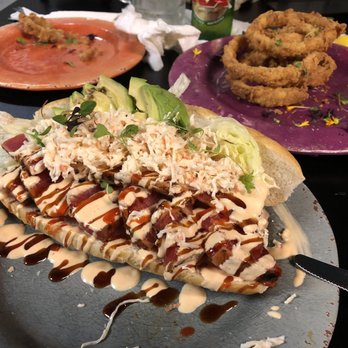 Seither's Seafood - Tuna poboy and onion rings. - Seafood Near Me - Harahan, Louisiana Seither's Seafood - Tuna poboy and onion rings. - Seafood Near Me - Harahan, Louisiana