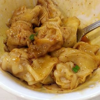 Chengdu Taste - Wontons with red chili sauce.  $6.99 - Szechuan Near Me - Alhambra, California