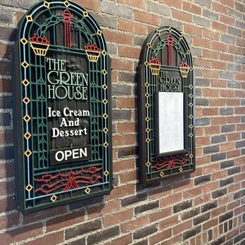 The Greenhouse - two signs on a brick wall - Ice Cream & Frozen Yogurt Near Me - Kohler, Wisconsin The Greenhouse - two signs on a brick wall - Ice Cream & Frozen Yogurt Near Me - Kohler, Wisconsin