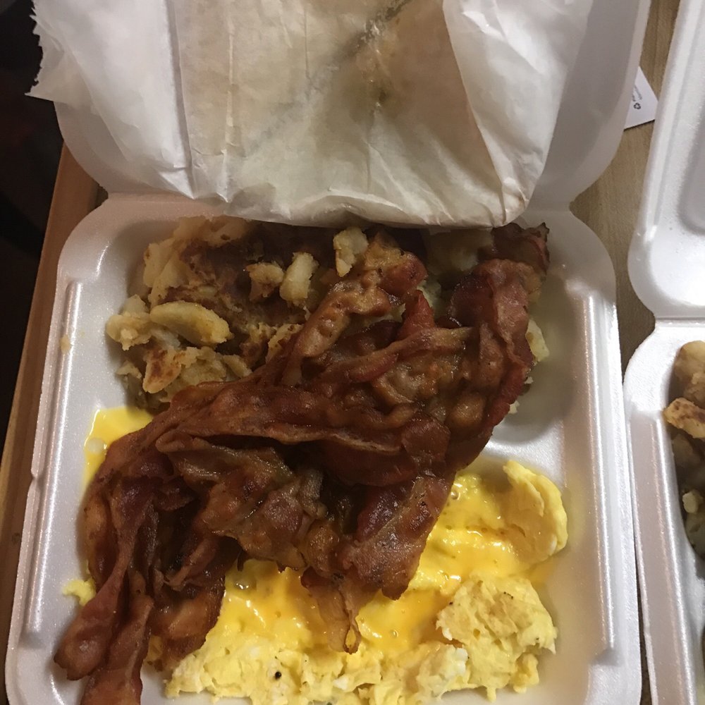 The Grill - bacon and eggs in a styrofoam container - American Near Me - Essex, Maryland The Grill - bacon and eggs in a styrofoam container - American Near Me - Essex, Maryland