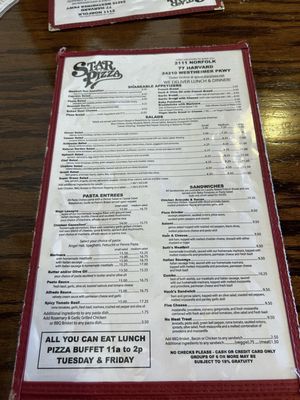 Menu photo 7 Star Pizza Houston, TX