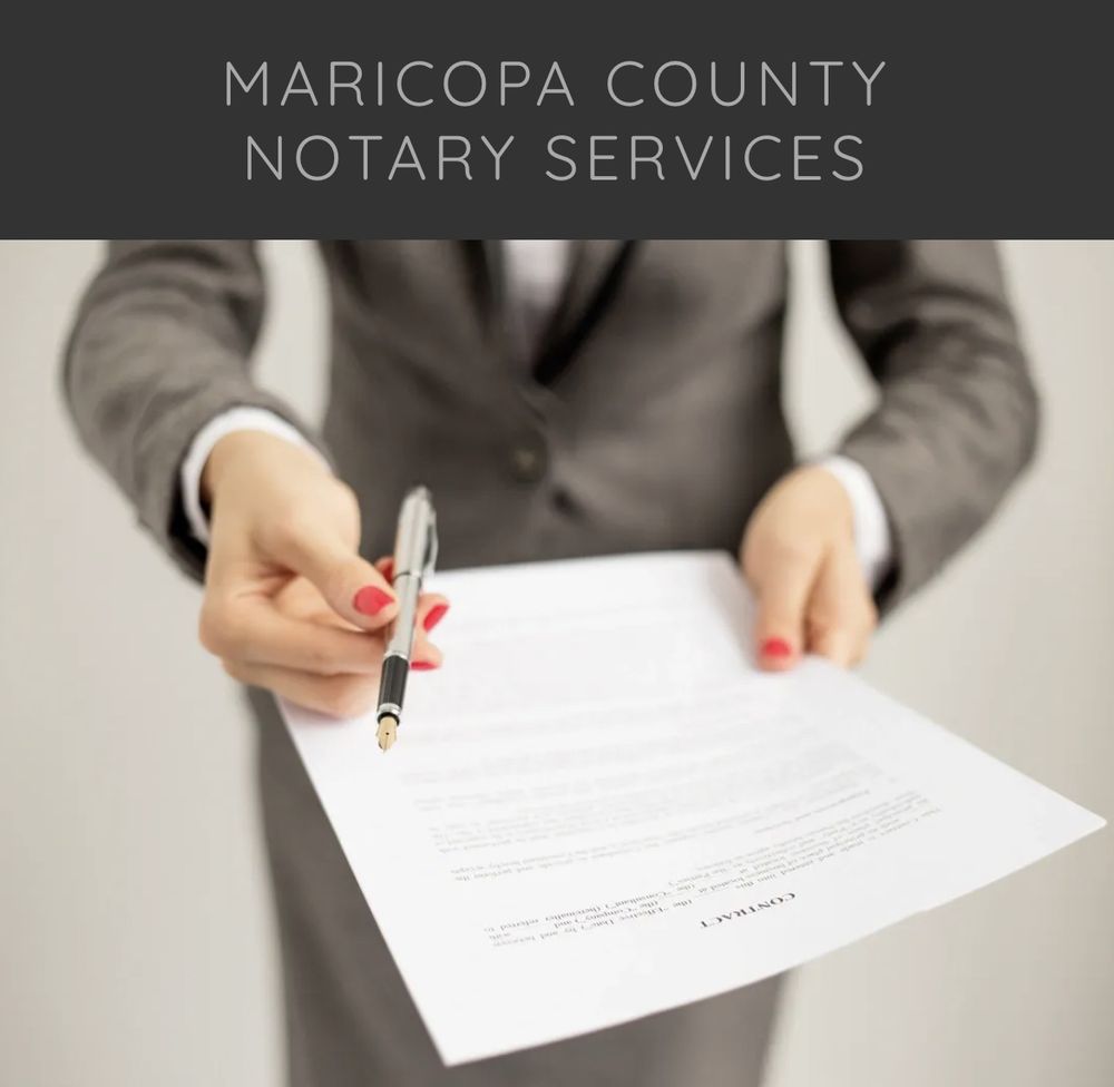 MARICOPA COUNTY NOTARY SERVICES Updated September 2024 5955 W