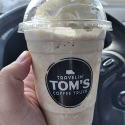 Travelin' Tom's Coffee of Central OKC - Vanilla Hortchata frappe