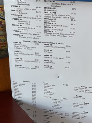 Menu photo 1 El Sabroso Taco Shop San Diego, CA Menu photo 1 El Sabroso Taco Shop San Diego, CA
