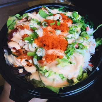 Poki Run - Regular Bowl with Spicy mayo on top - Live/Raw Food Near Me - Milpitas, California Poki Run - Regular Bowl with Spicy mayo on top - Live/Raw Food Near Me - Milpitas, California