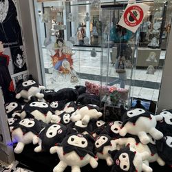 Anime World - Plushies on display