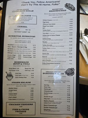 Menu photo 2 Joe's Place Paso Robles Paso Robles, CA Menu photo 2 Joe's Place Paso Robles Paso Robles, CA