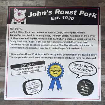 John's Roast Pork - Sandwiches Near Me - Philadelphia, Pennsylvania John's Roast Pork - Sandwiches Near Me - Philadelphia, Pennsylvania