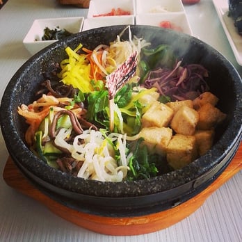Mixed Grain - Delicious, sizzling (vegan) Bibimbap with purple "mixed grain" rice. - Korean Near Me - Walnut Creek, California Mixed Grain - Delicious, sizzling (vegan) Bibimbap with purple "mixed grain" rice. - Korean Near Me - Walnut Creek, California