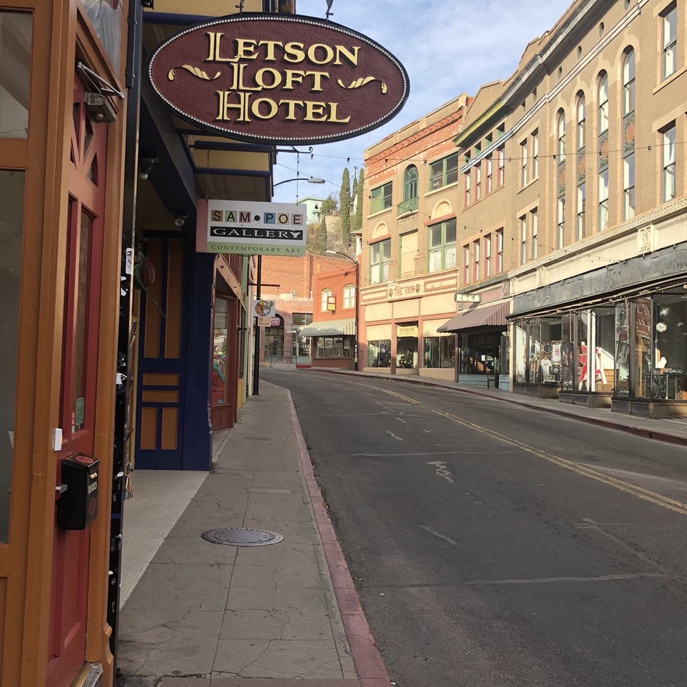 Letson Loft Hotel - Entrance on Main Street - Hotels Near Me - Bisbee, Arizona Letson Loft Hotel - Entrance on Main Street - Hotels Near Me - Bisbee, Arizona