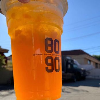 Boba Ave Express - peach passion green tea - Bubble Tea Near Me - Arcadia, California