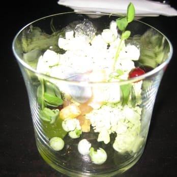 Alinea - English Pea: Iberico, sherry, honeydew - New American Near Me - Chicago, Illinois