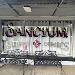 Exterior outside entrance of Sanctum Tattoos And Comics - Birmingham, Alabama Exterior outside entrance of Sanctum Tattoos And Comics - Birmingham, Alabama