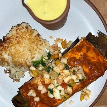 Indicana - Banana Leaf Wrapped Salmon - Cocktail Bars Near Me - Spokane, Washington